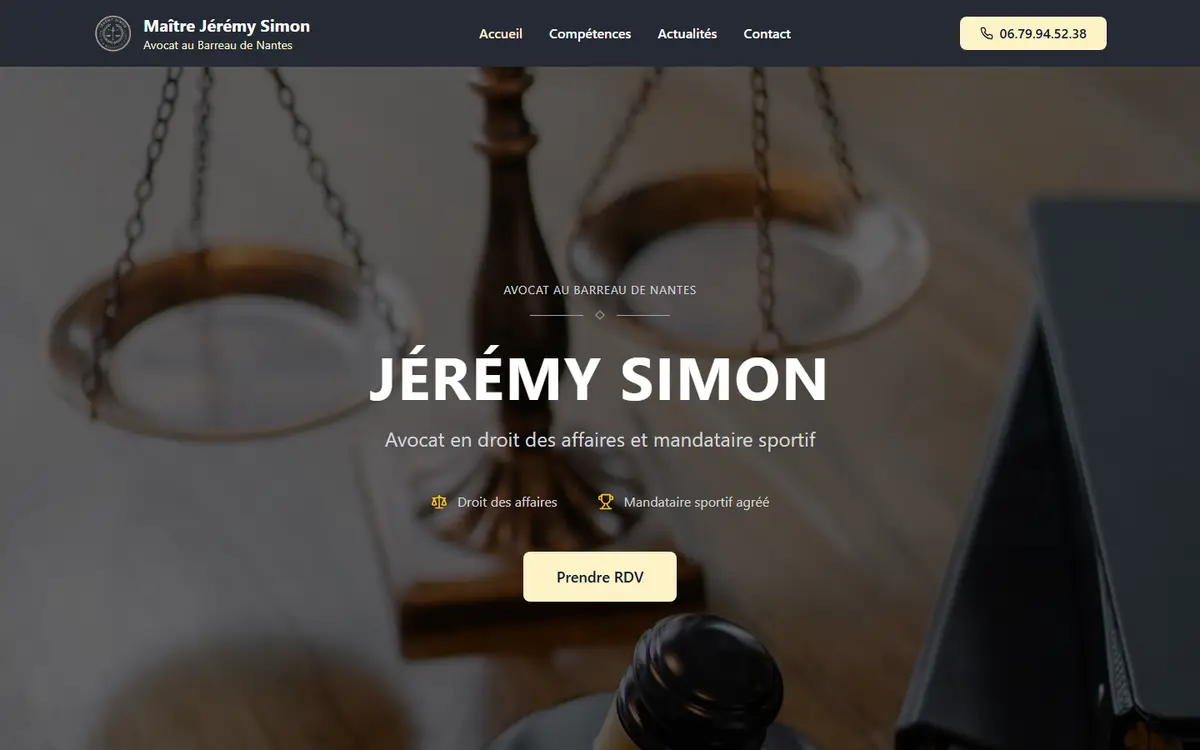 Site web Maître Jérémy Simon - Avocat