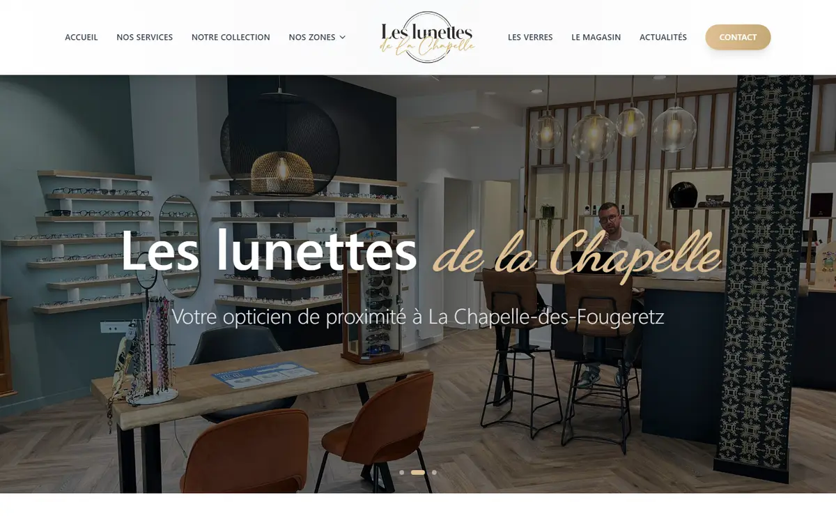 Site web Les Lunettes de la Chapelle - Opticien