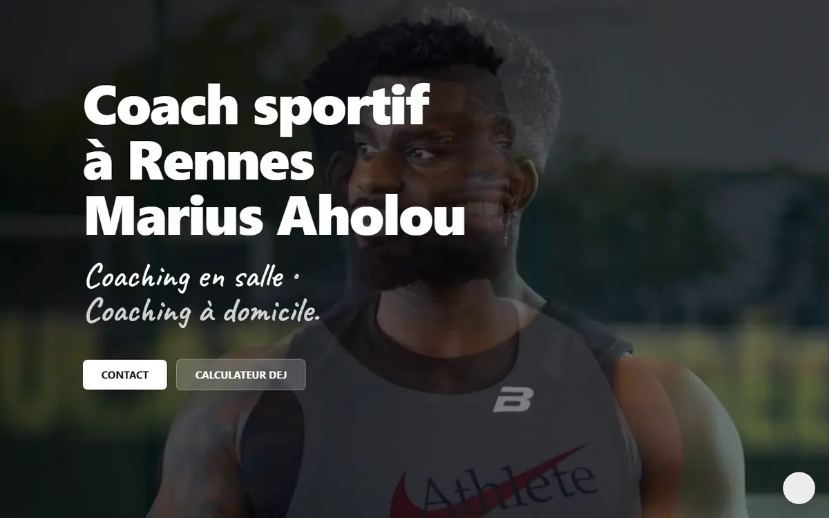 Site web Marius Aholou - Coach sportif