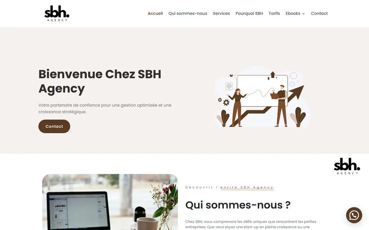 Site web SBH Agency - Agence / Conseil