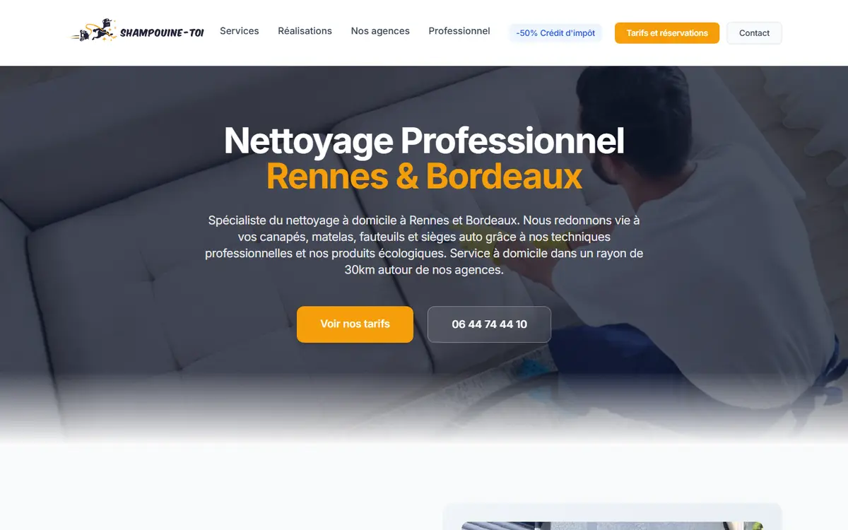 Site web Shampouine-Toi - Nettoyage