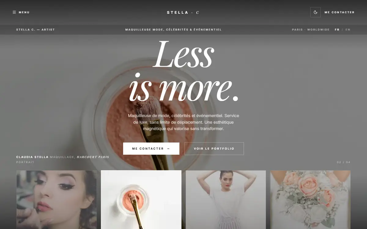 Site web Stella C. - Maquilleuse