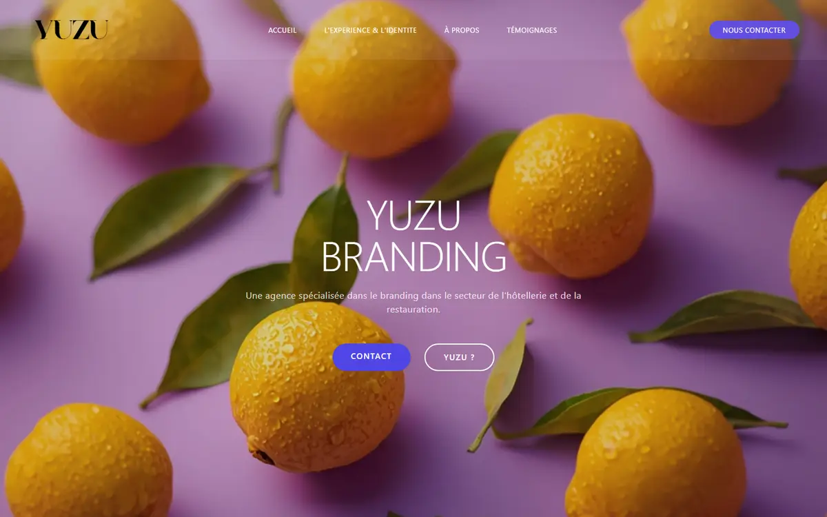 Site web Yuzu Branding - Branding