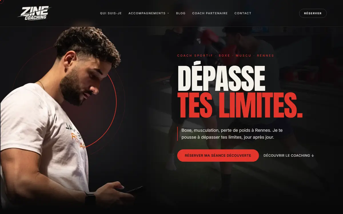 Site web Zine Coaching - Coach sportif